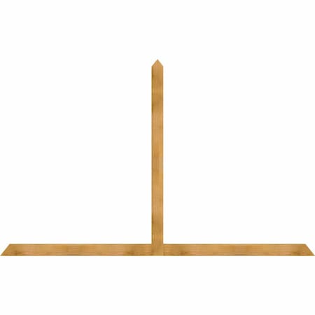 Ekena Millwork Portland Rough Sawn Timber Gable Bracket, Western Red Cedar, 108"W x 68"H x 2"D x 4"F, 15/12 Pitch GBW108X68X0204POR00RWR